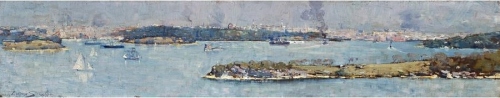 Panorama of Sydney Harbour circa 1890s - Arthur Streeton